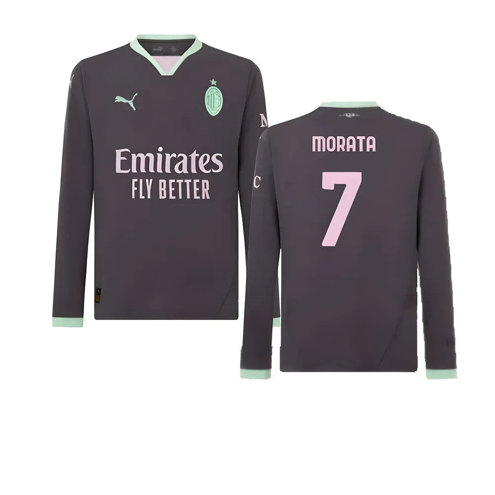 2024-2025 AC Milan Third Long Sleeve Shirt (Morata 7)_0