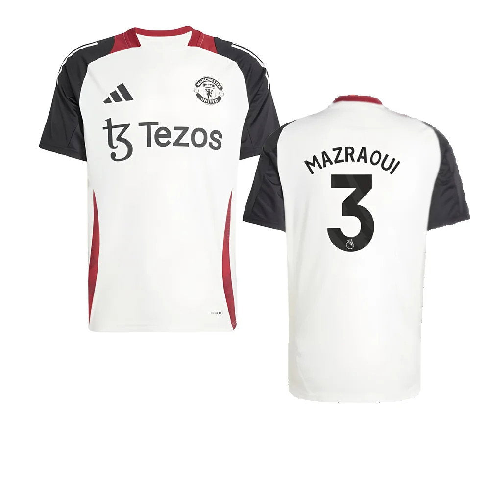 2024-2025 Man Utd Training Jersey (Off White) (Mazraoui 3)_0