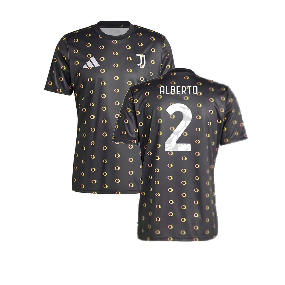 2024-2025 Juventus Pre-Match Shirt (Black) (Alberto 2)_0