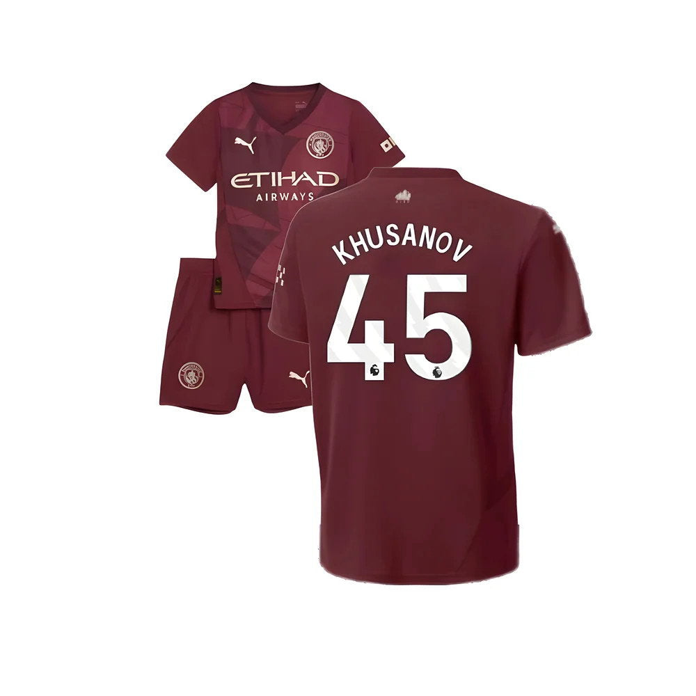2024-2025 Man City Third Mini Kit (Khusanov 45)_0
