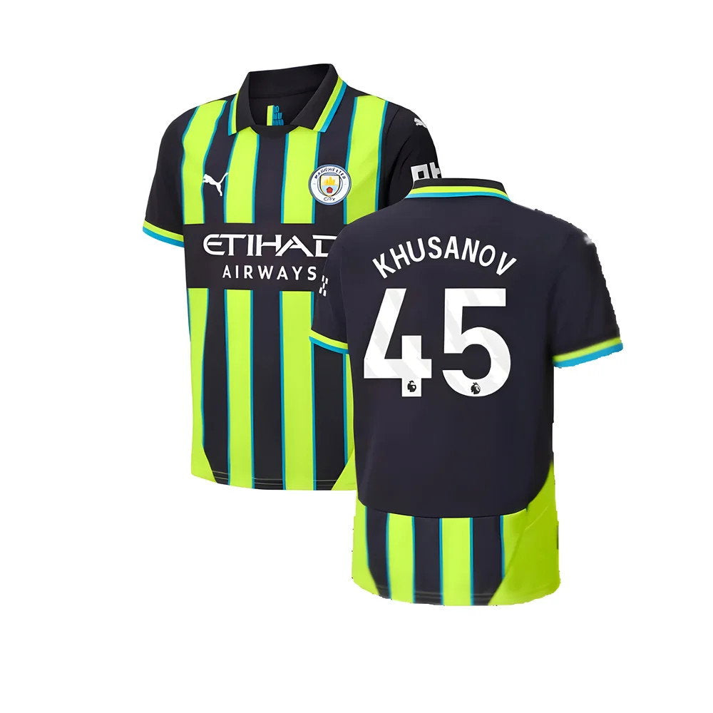 2024-2025 Man City Away Shirt (Kids) (Khusanov 45)_0