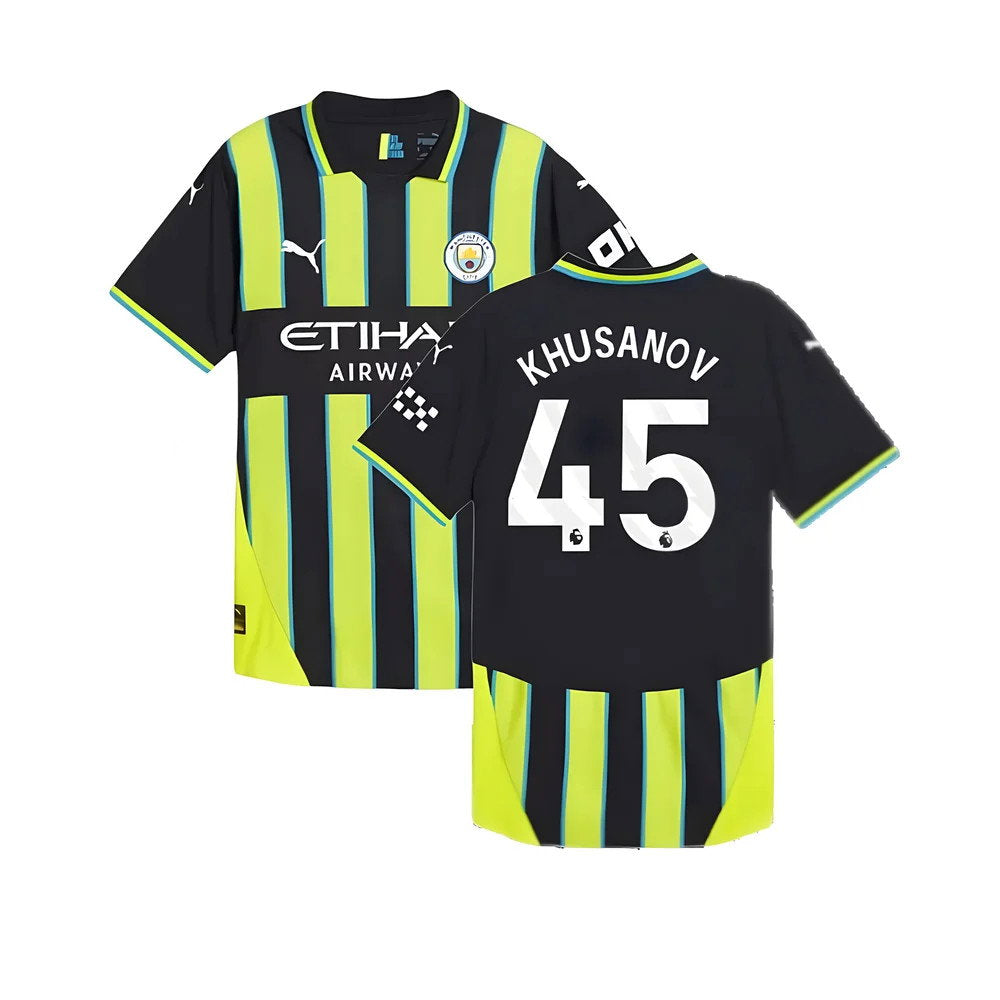 2024-2025 Man City Away Authentic Shirt (Khusanov 45)_0