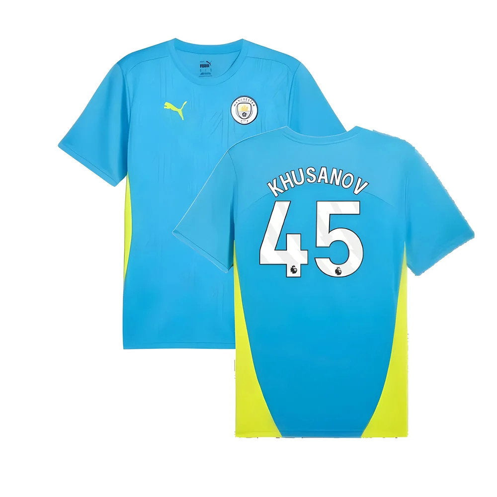 2024-2025 Man City Training Shirt (Magic Blue) (Khusanov 45)_0
