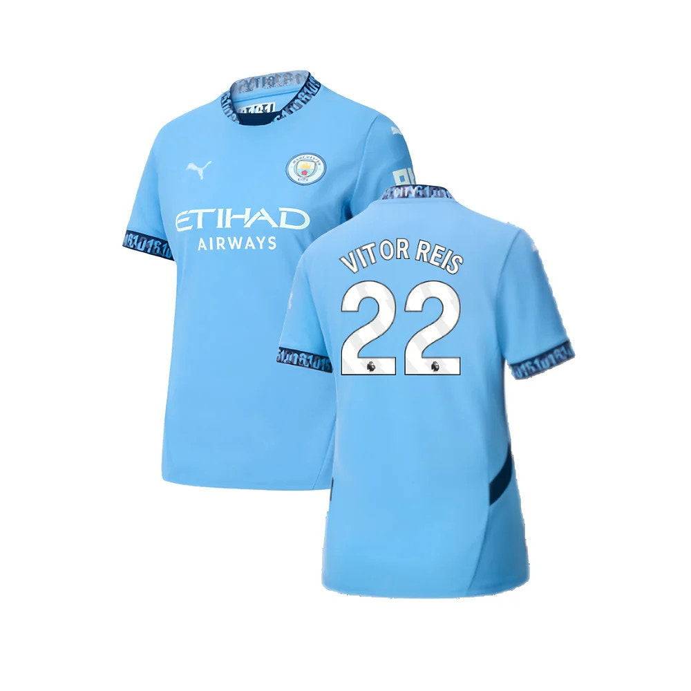 2024-2025 Man City Home Shirt (Womens) (Vitor Reis 22)_0