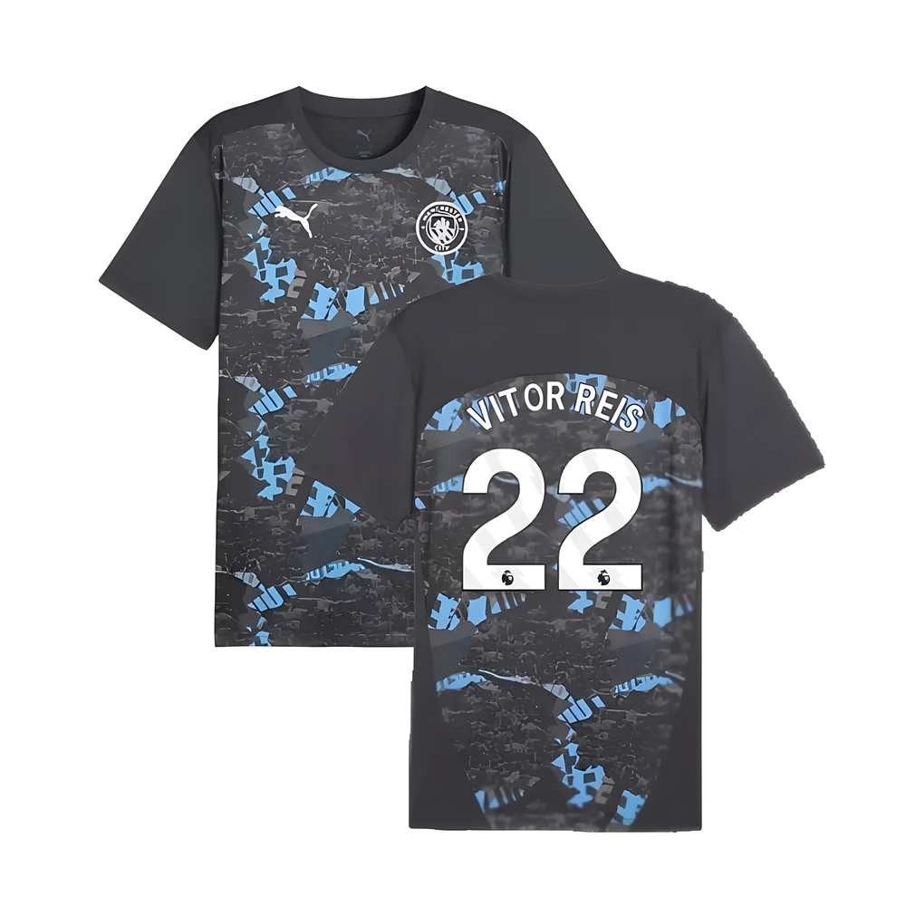2024-2025 Man City Prematch SS Jersey (Strong Gray) (Vitor Reis 22)_0