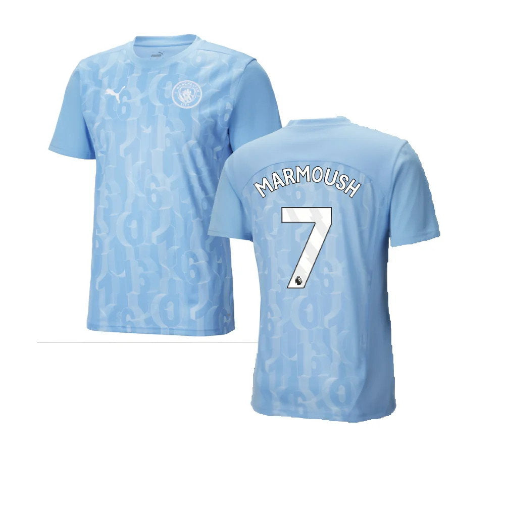 2024-2025 Man City Prematch SS Shirt (Light Blue) (Marmoush 7)_0