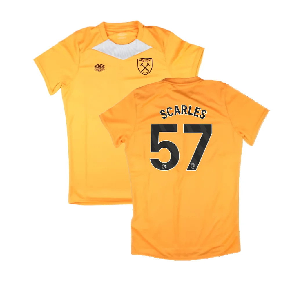 2024-2025 West Ham Training Jersey (Orange) - Kids (Scarles 57)_0