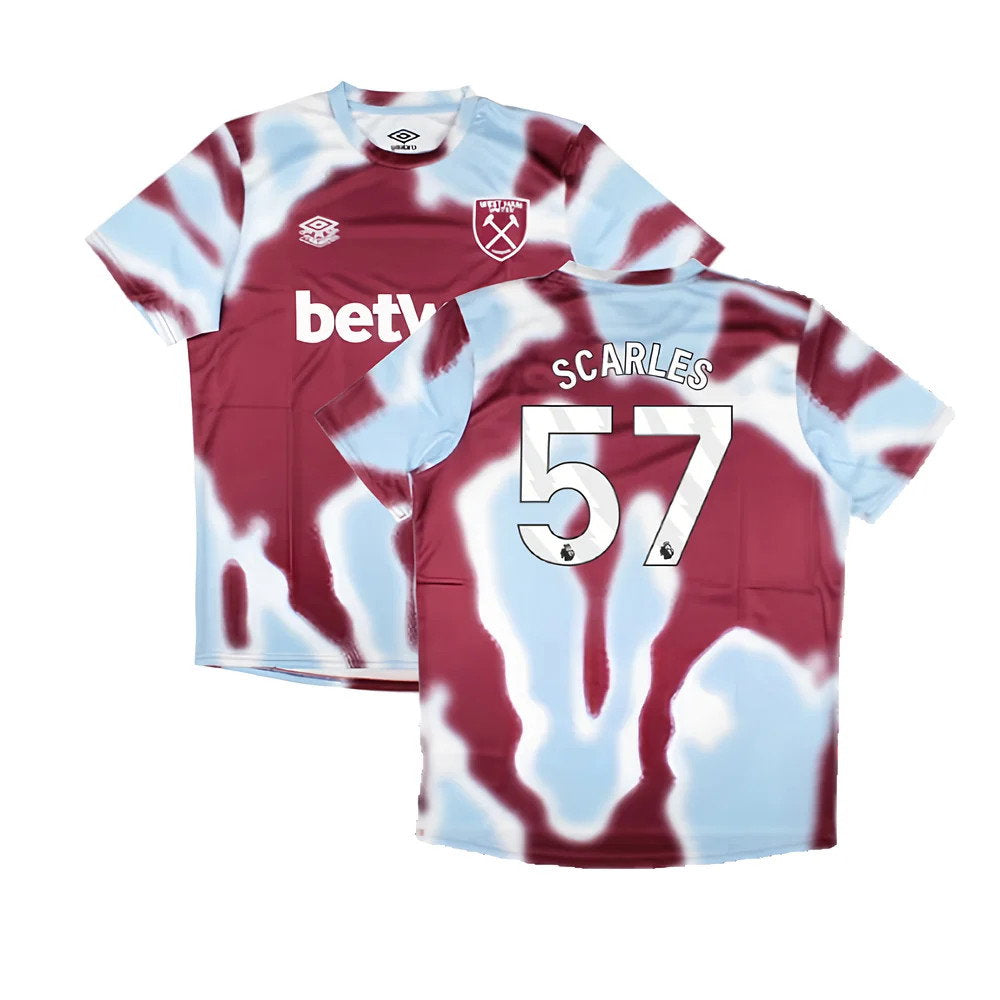 2024-2025 West Ham Warm Up Jersey (New Claret) (Scarles 57)_0