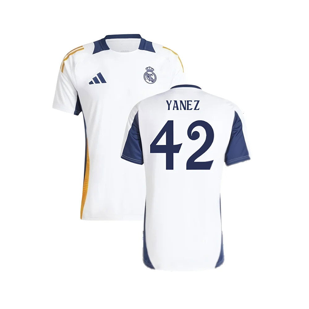 2024-2025 Real Madrid Training Tee (White) (Yanez 42)_0