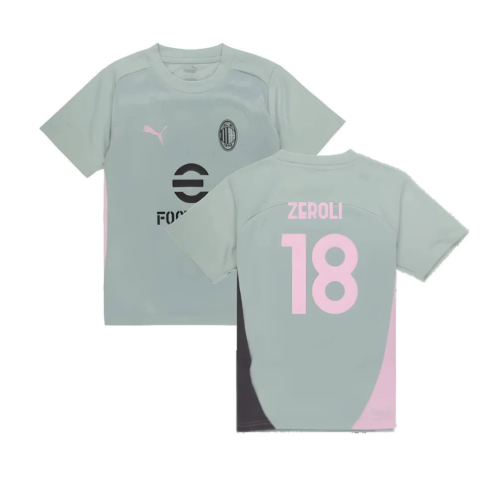 2024-2025 AC Milan Training Shirt (Green Fog) - Kids (Zeroli 18)_0