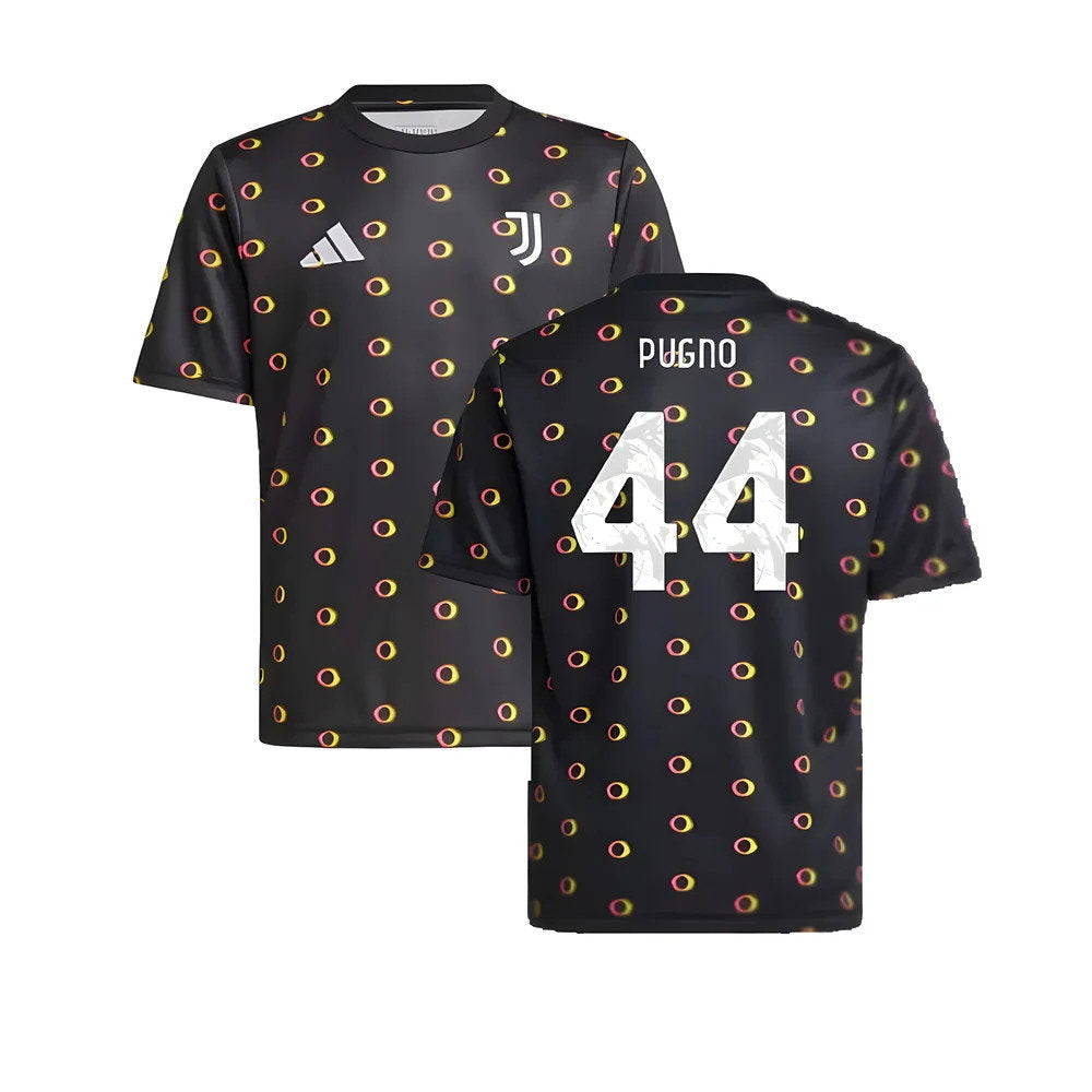 2024-2025 Juventus Pre-Match Shirt (Black) - Kids (Pugno 44)_0