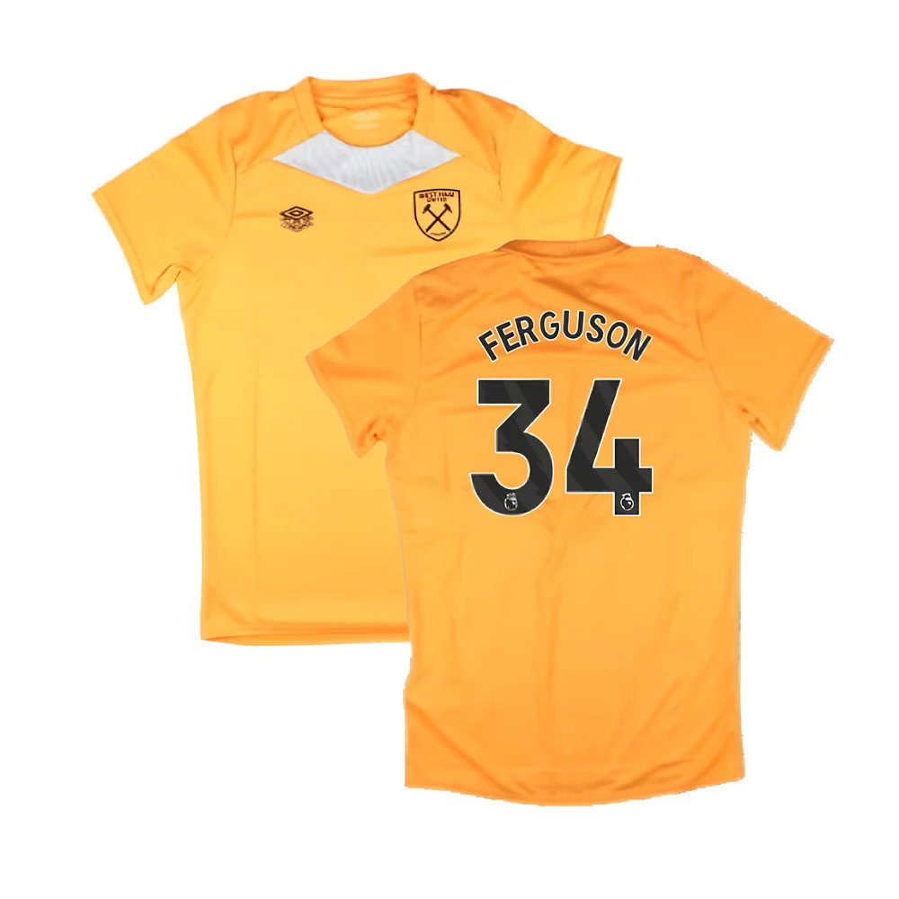 2024-2025 West Ham Training Jersey (Orange) - Kids (Ferguson 34)_0