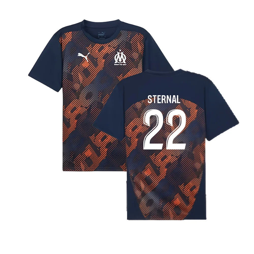2024-2025 Marseille Pre-Match Shirt (Club Navy) (Sternal 22)_0
