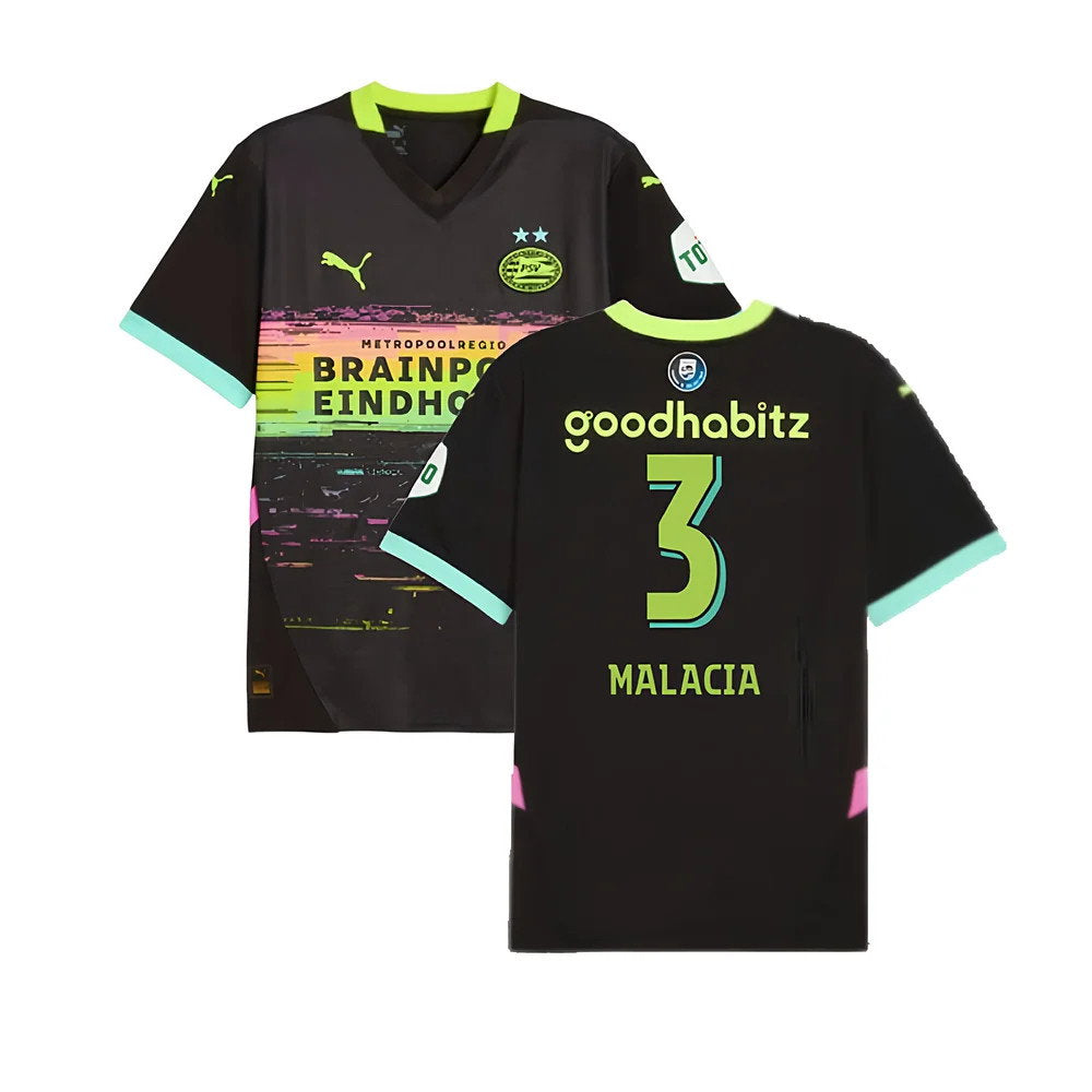 2024-2025 PSV Eindhoven Away Shirt (Malacia 3)_0