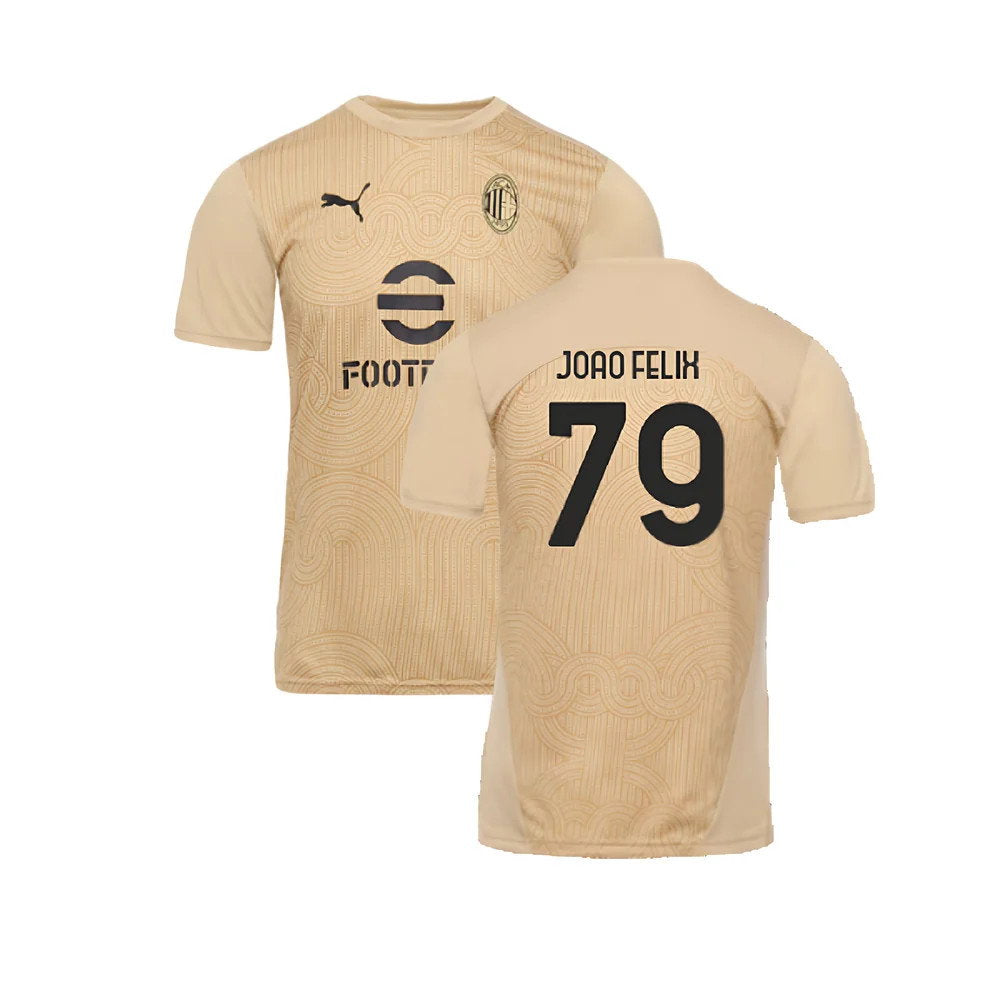 2024-2025 AC Milan Pre-Match Shirt (Putty) (Joao Felix 79)_0
