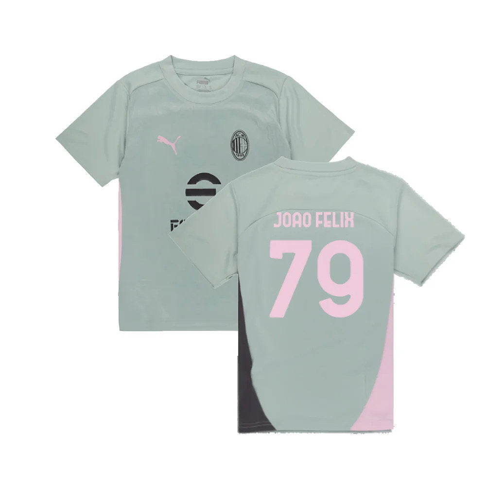 2024-2025 AC Milan Training Shirt (Green Fog) - Kids (Joao Felix 79)_0