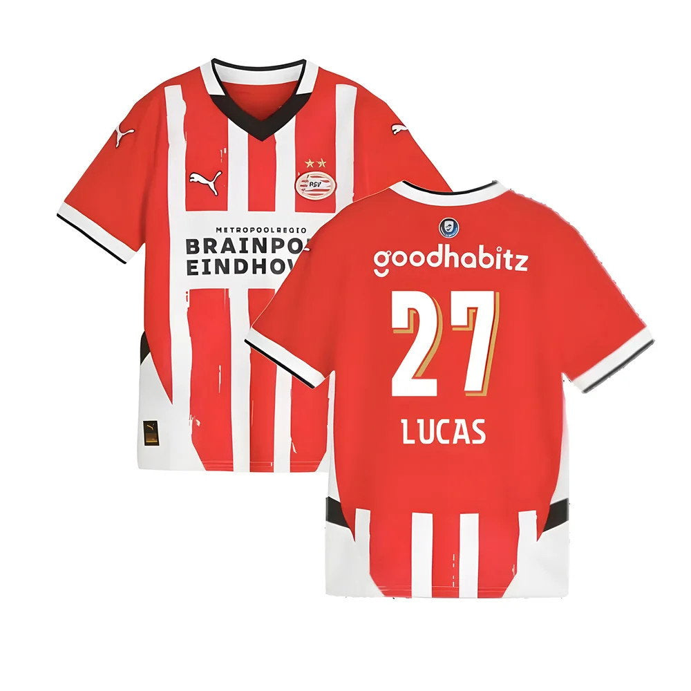 2024-2025 PSV Eindhoven Home Shirt (Kids) (Lucas 27)_0