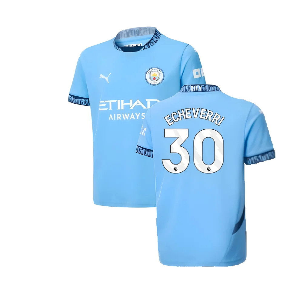 2024-2025 Man City Home Shirt (Kids) (Echeverri 30)_0