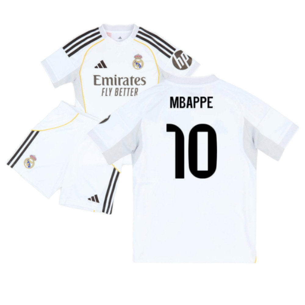 2025-2026 Real Madrid Home Youth Kit (Mbappe 10)_0