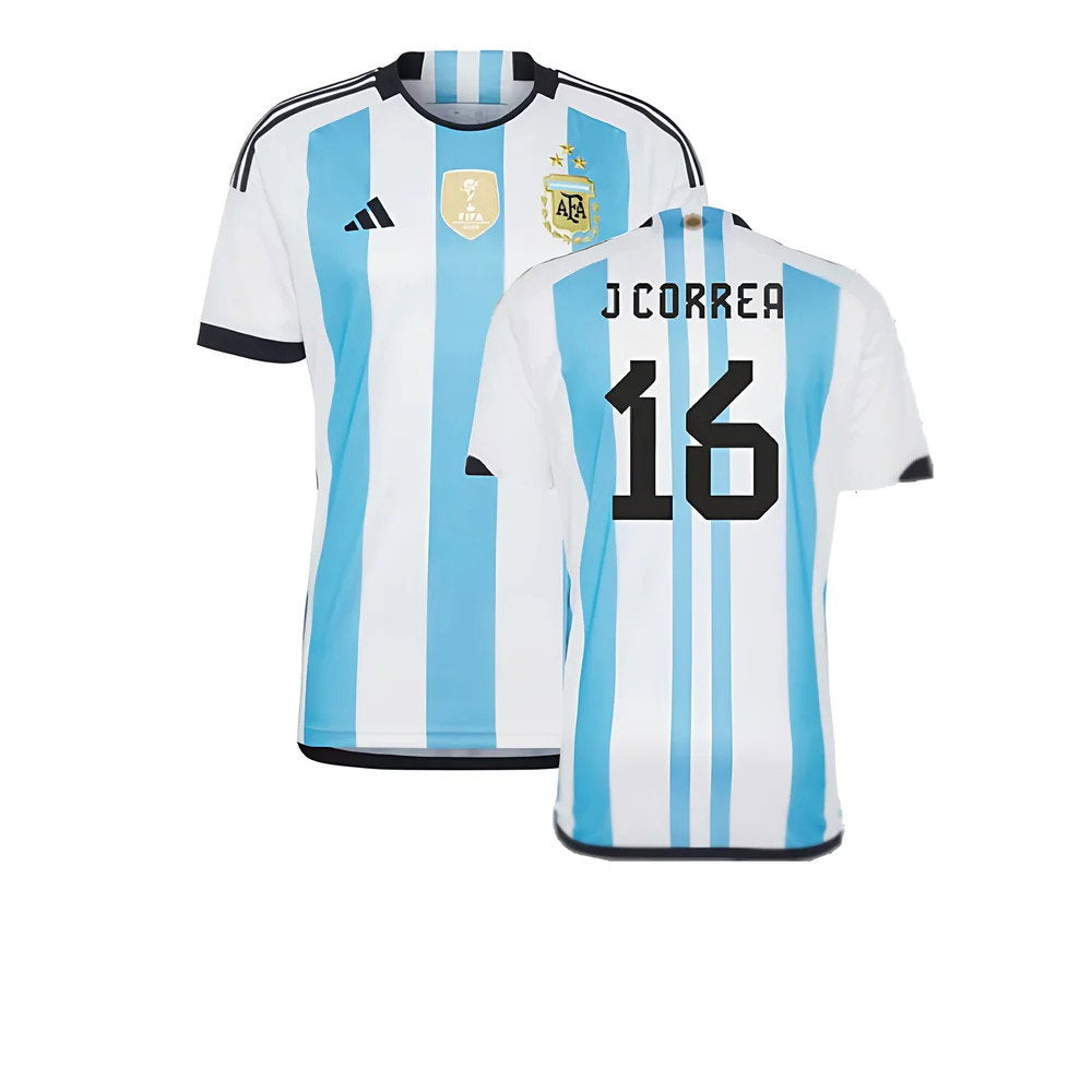 Argentina 2022 World Cup Winners Home Shirt (J CORREA 16)_0