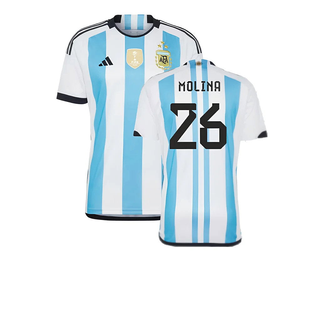 Argentina 2022 World Cup Winners Home Shirt (MOLINA 26)_0