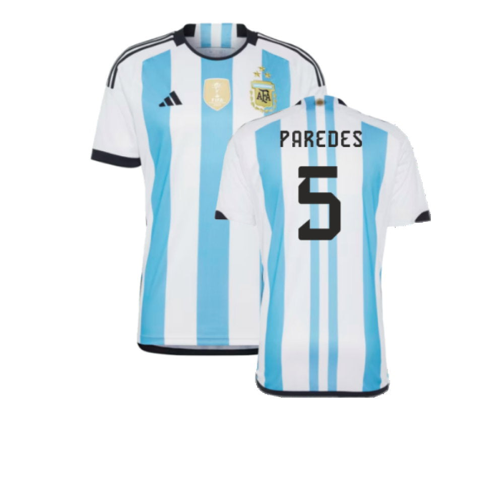 Argentina 2022 World Cup Winners Home Shirt (PAREDES 5)_0