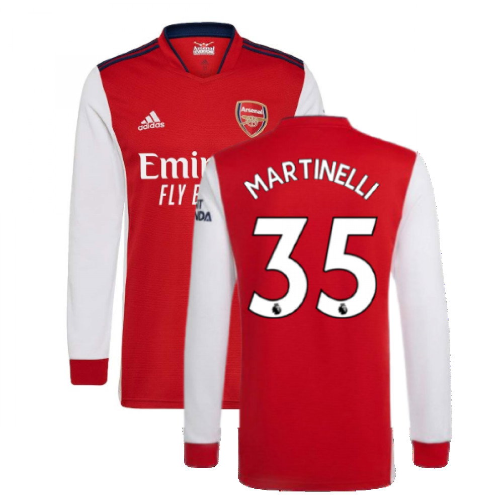 Arsenal 2021-2022 Long Sleeve Home Shirt (MARTINELLI 35)_0