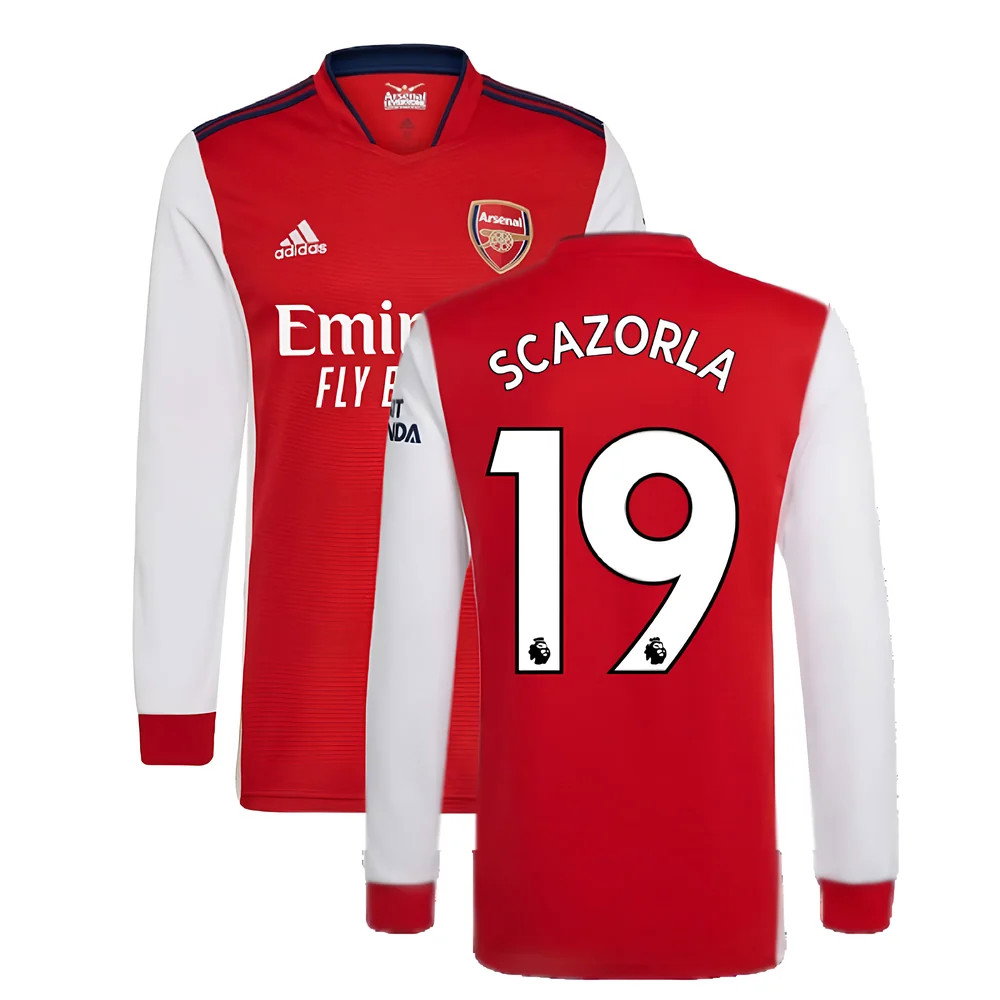 Arsenal 2021-2022 Long Sleeve Home Shirt (S CAZORLA 19)_0