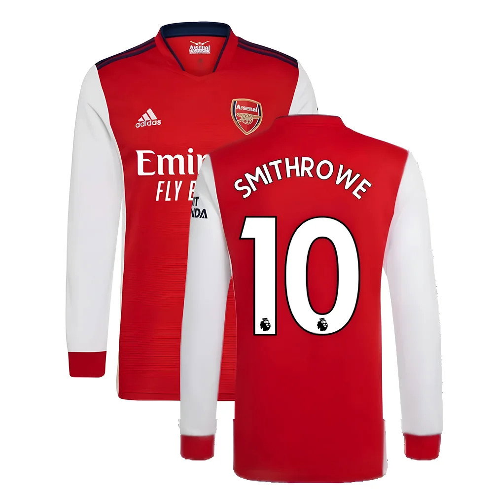 Arsenal 2021-2022 Long Sleeve Home Shirt (SMITH ROWE 10)_0