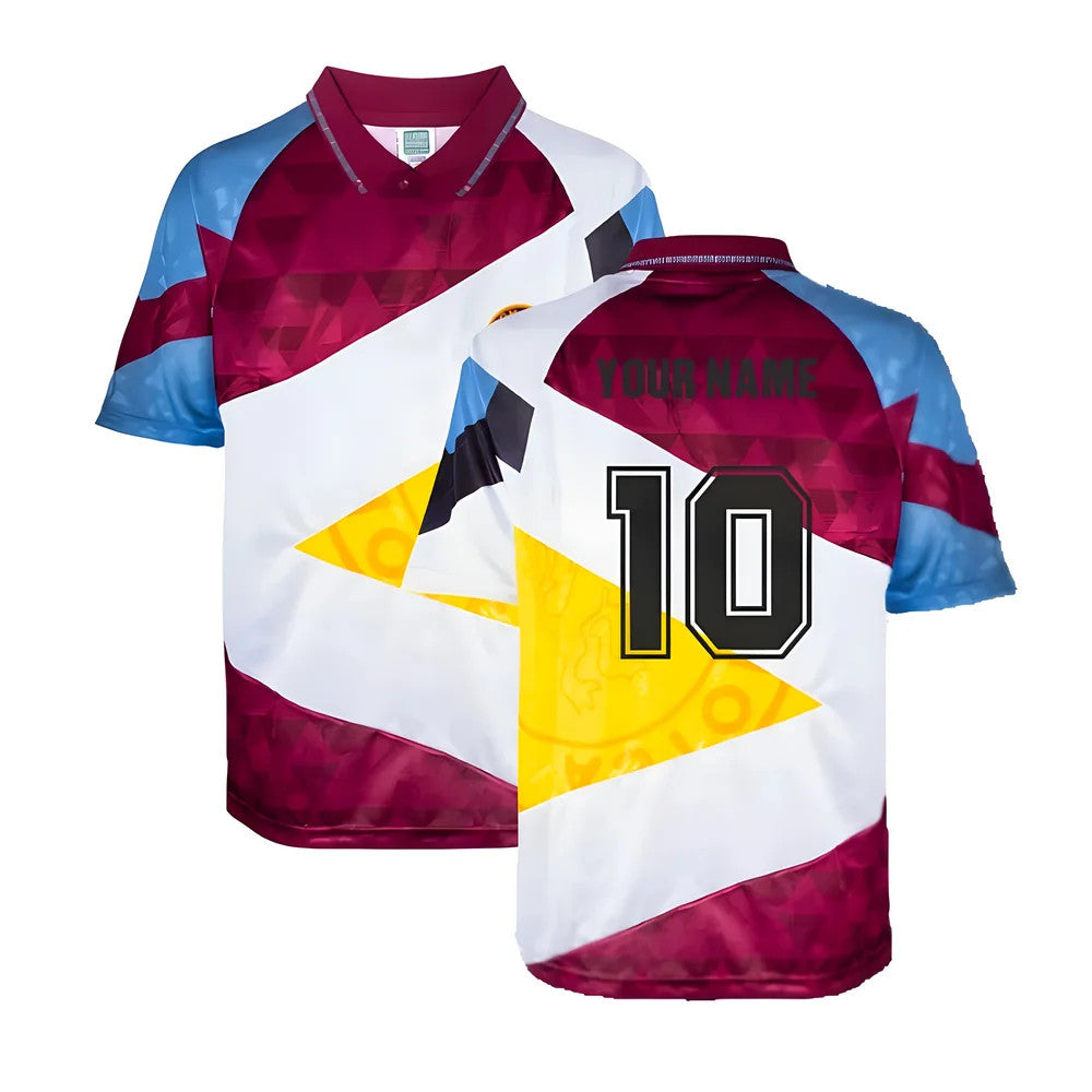 Aston Villa 1990 Mash Up Retro Football Shirt (Your Name)_0