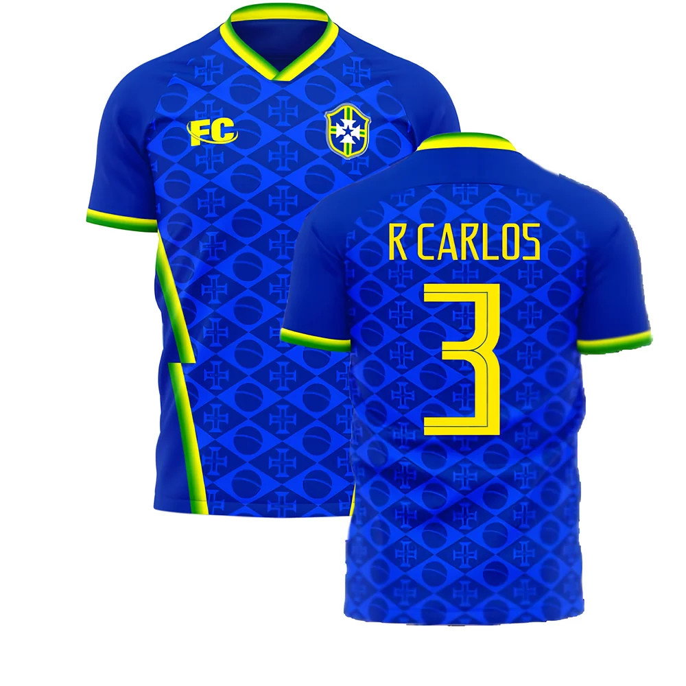 Brazil 2021-2022 Away Concept Football Kit (Fans Culture) (R CARLOS 3)_0