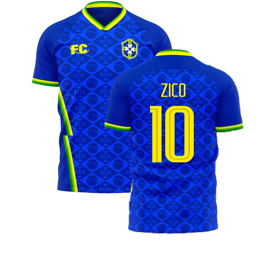 Brazil 2021-2022 Away Concept Football Kit (Fans Culture) (ZICO 10)_0