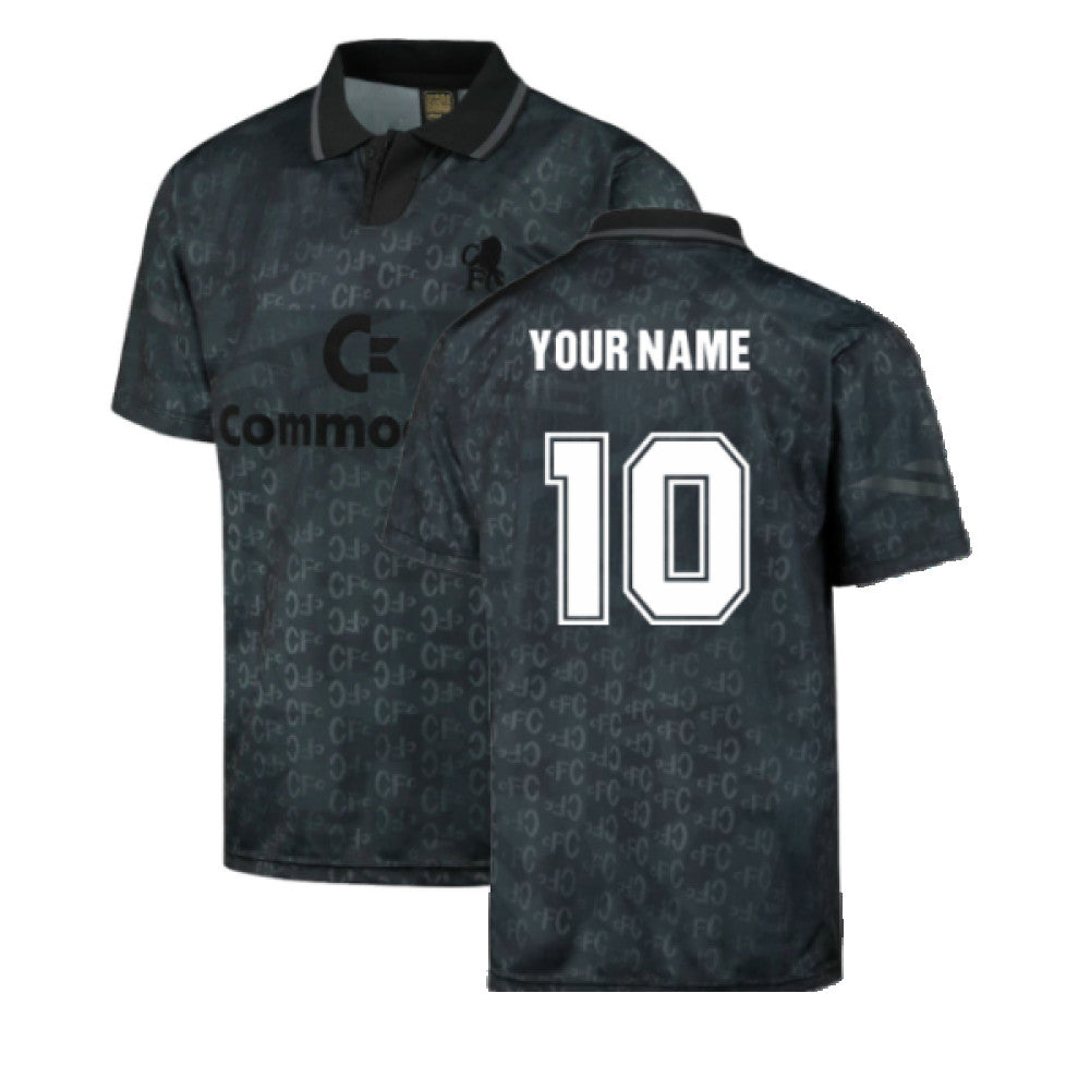 Chelsea 1992 Black Out Retro Football Shirt (Your Name)_0