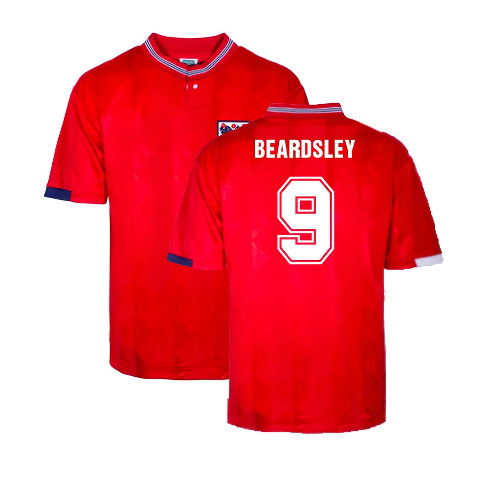 England 1989 Away Retro Shirt (Beardsley 9)_0