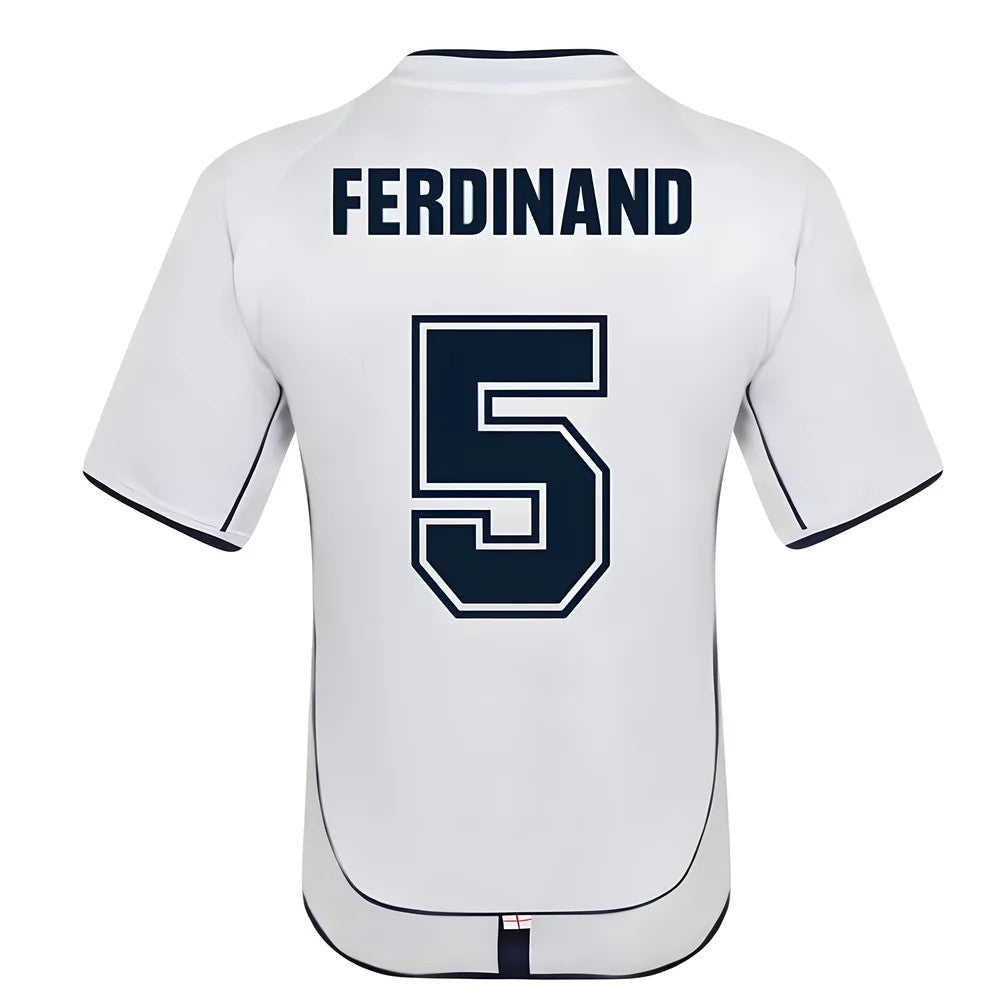 England 2002 Retro Football Shirt (FERDINAND 5)_0