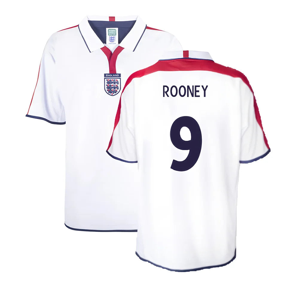 England 2004 Retro Football Shirt (Rooney 9)_0