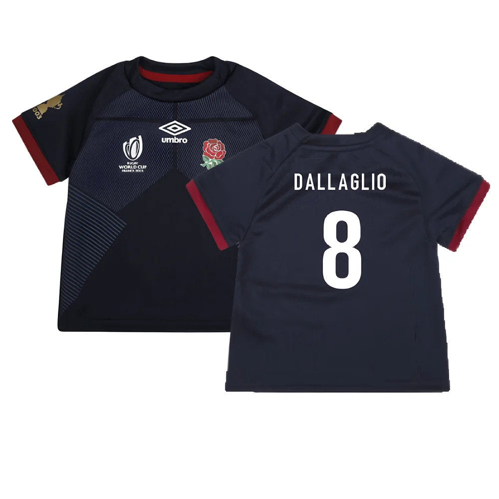 England RWC 2023 Alternate Replica Rugby Baby Shirt (Dallaglio 8)_0