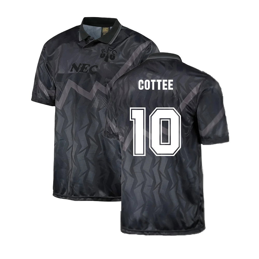 Everton 1990 Black Out Retro Football Shirt (Cottee 10)_0