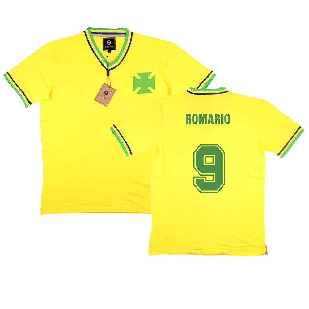False Nein Brazil Home Football Shirt (ROMARIO 9)_0