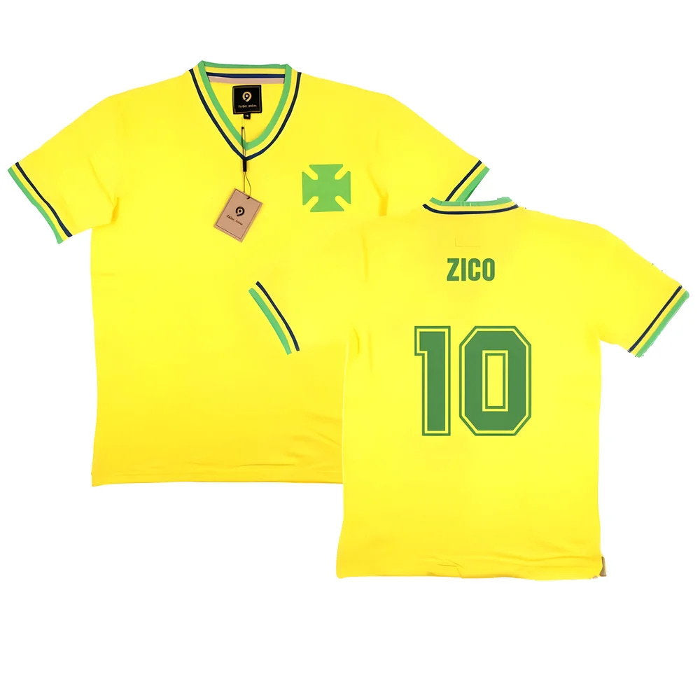 False Nein Brazil Home Football Shirt (ZICO 10)_0