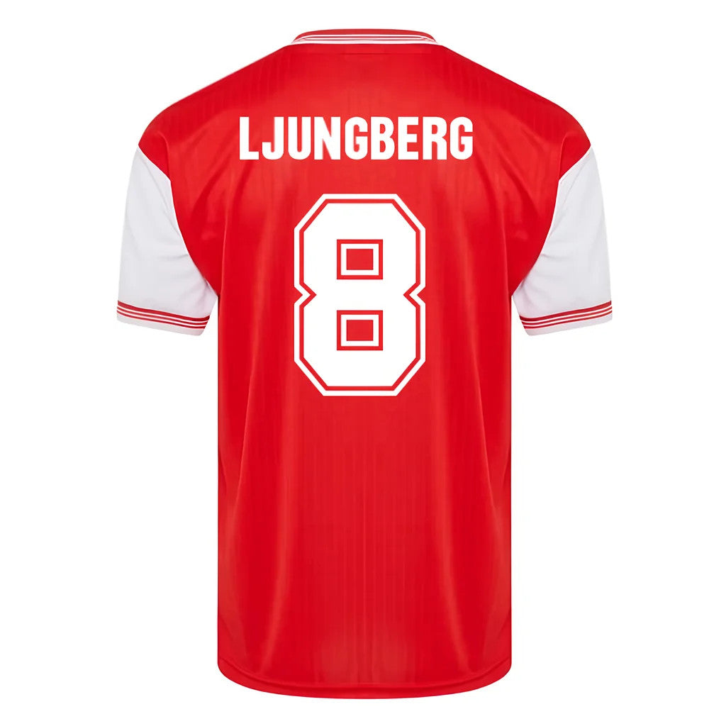 Score Draw Arsenal 1985 Centenary Retro Football Shirt (LJUNGBERG 8)_0