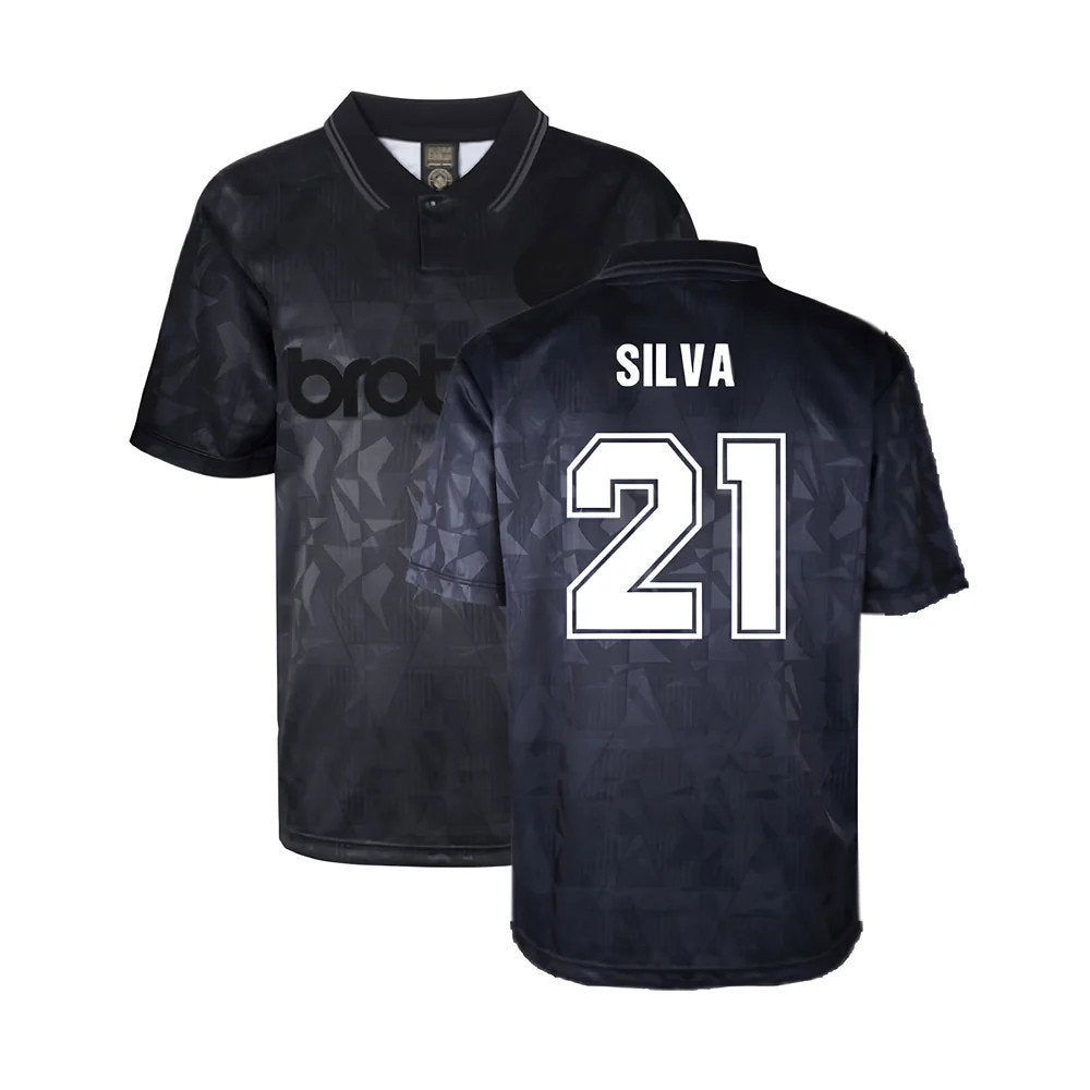 Man City 1990 Blackout Retro Shirt (SILVA 21)_0
