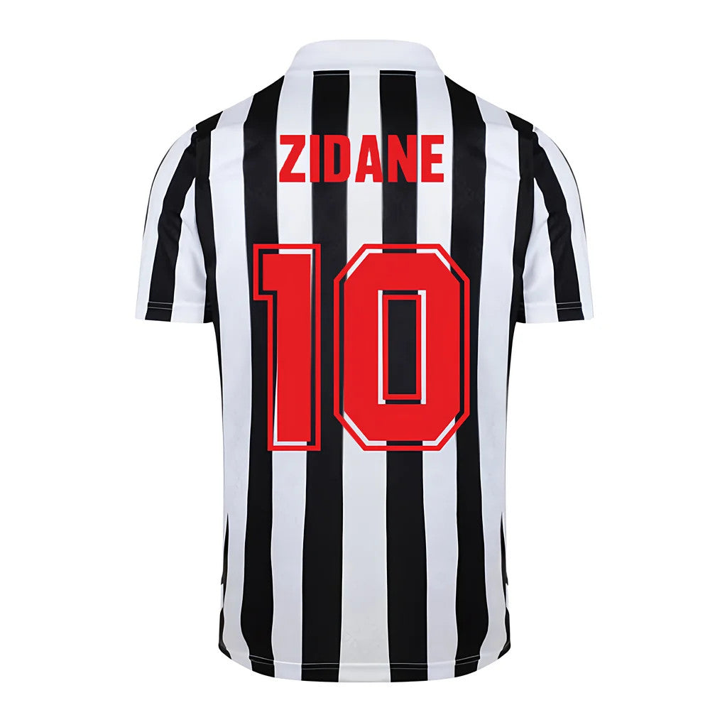 Score Draw Juventus 1984 Retro Football Shirt (ZIDANE 10)_0