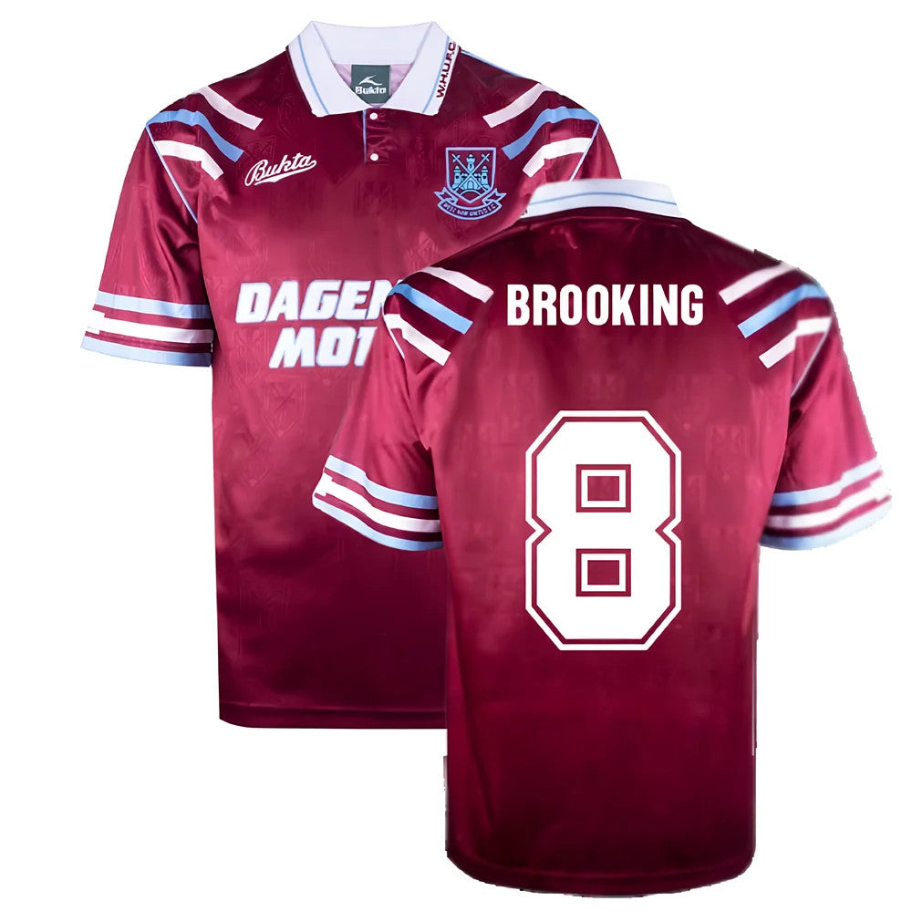 West Ham United 1992 Retro Football Shirt (BROOKING 8)_0