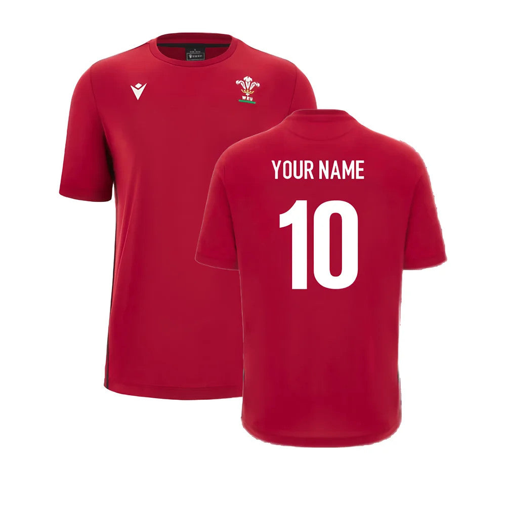 2023-2024 Wales Rugby Travel Cotton Shirt (Red) (Your Name)_0