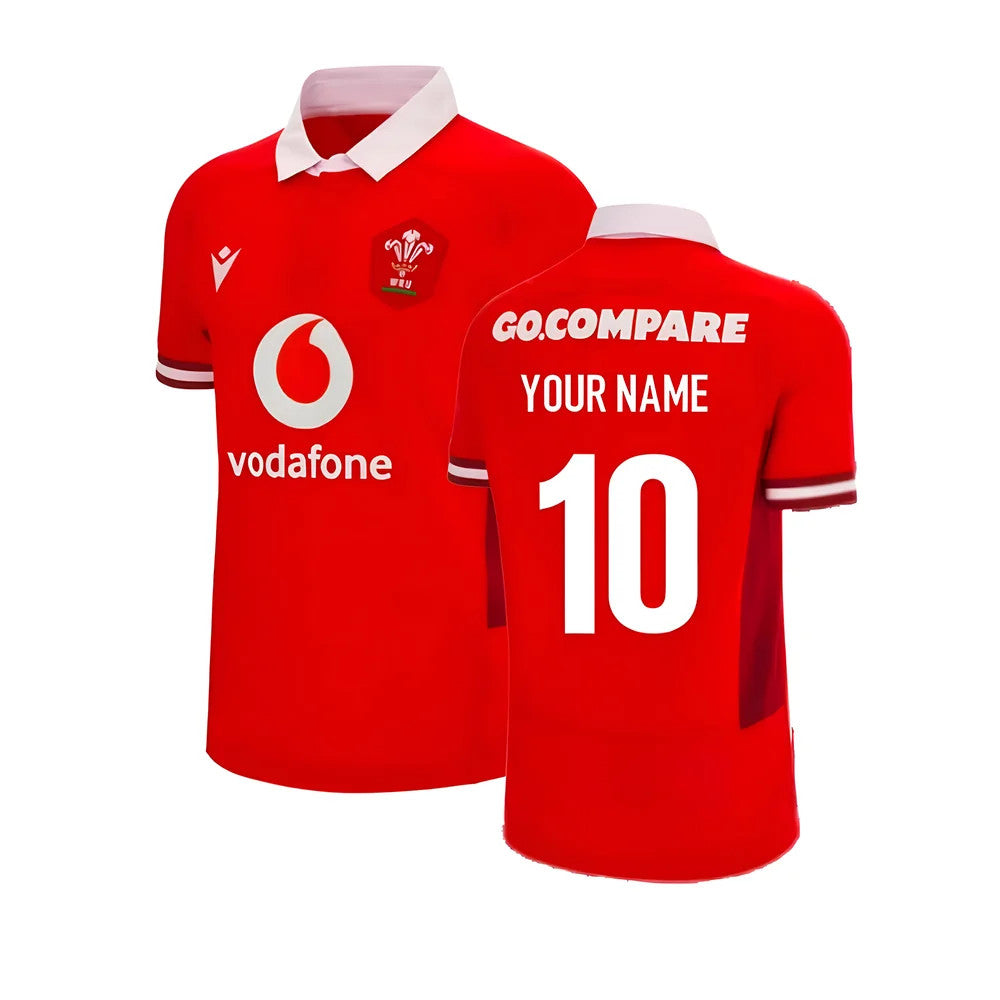 2023-2024 Wales Rugby WRU Home Body Fit Shirt (Your Name)_0