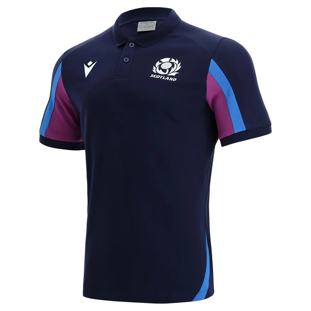 2021-2022 Scotland Official Polycotton Polo Shirt (Navy)_0