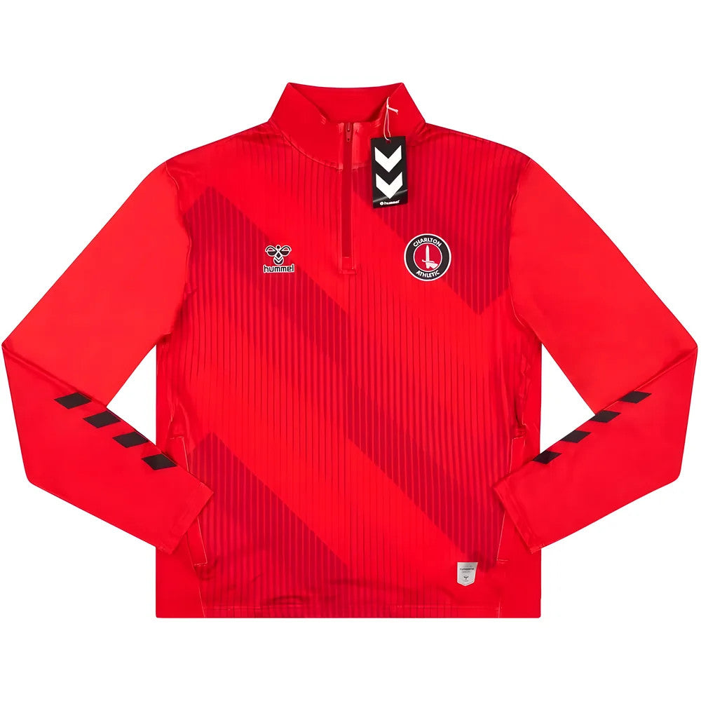 2021-2022 Charlton Half Zip Training Top (Red)_0