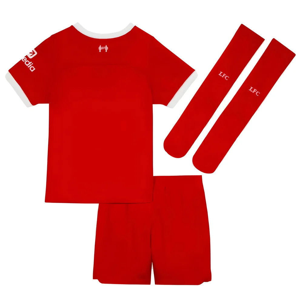 2023-2024 Liverpool Home Little Boys Mini Kit (Mac Allister 10)_1