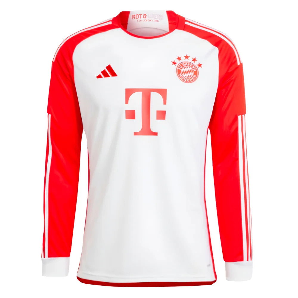 2023-2024 Bayern Munich Long Sleeve Home Shirt (Kids) (Choupo Moting 13)_3